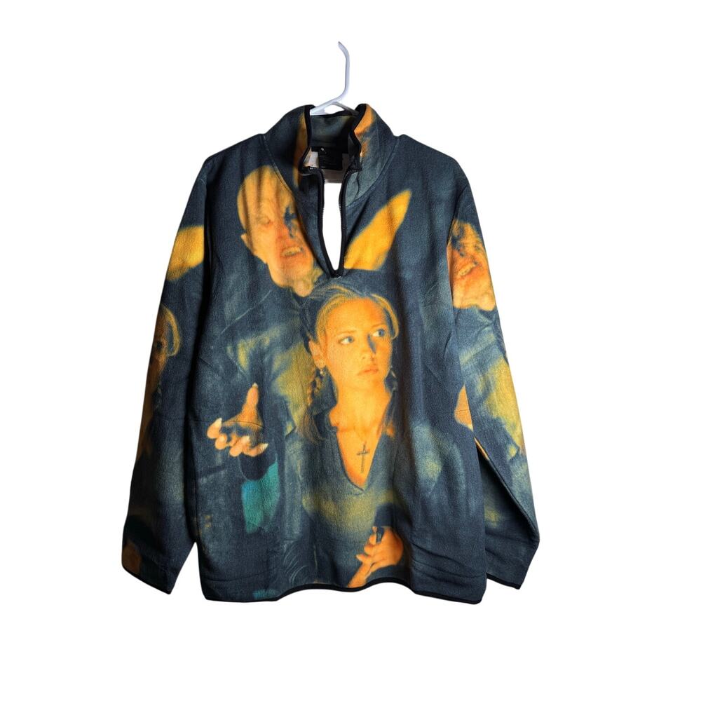 BUFFY THE VAMPIRE SLAYER Funnel Neck Pullover Soft Oversized Polyester Top Sze M